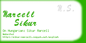 marcell sikur business card